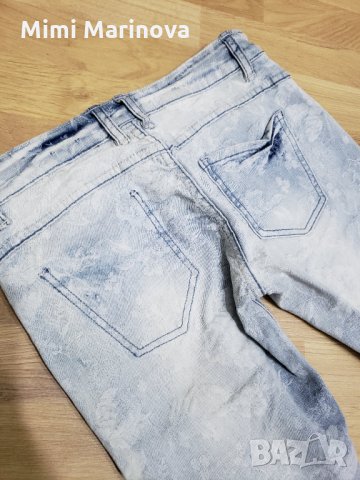 Двулицеви дънки Denim с принт цветя две лица, снимка 6 - Дънки - 31144248