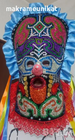 Кукерска маска гугла, нова, Сурва, Кукерландия, маскарад, събори, изкуство,арт, снимка 7 - Декорация за дома - 43807312