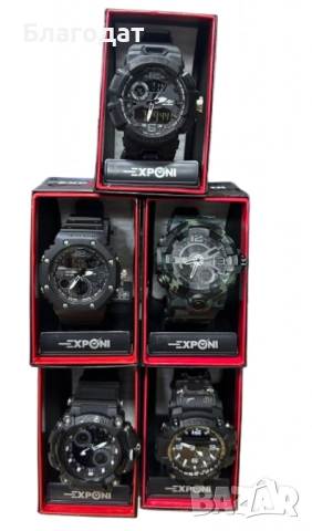 Водоустойчив спортен дигитален часовник EXPONI "Двоен екран,подсветка,аларма, хронометър и др. , ", снимка 8 - Водоустойчиви - 52410766