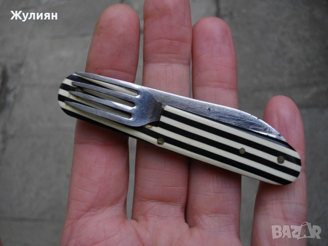 КОЛЕКЦИОНЕРСКО БЪЛГАРСКО ДЖОБНО НОЖЧЕ СЪРП И ЧУК В.Т., снимка 2 - Антикварни и старинни предмети - 53993653