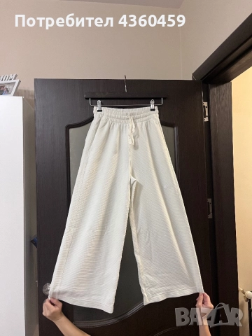 Бял, спортен панталон, Adidas