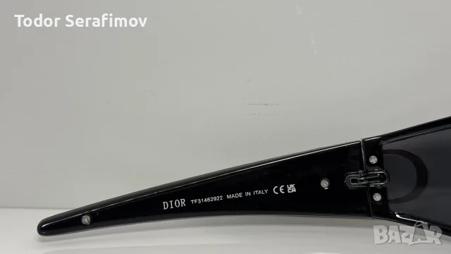 Дамски слънчеви очила Dior Cannage Shield / Wrap – Черни / Златисто CD лого / Релефни дръжки, снимка 4 - Слънчеви и диоптрични очила - 55983147