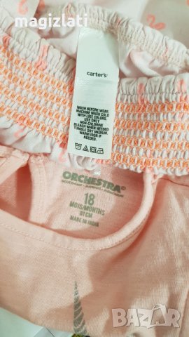 Тениска и туника Carter's 12-18 месеца, снимка 6 - Бебешки блузки - 33720976