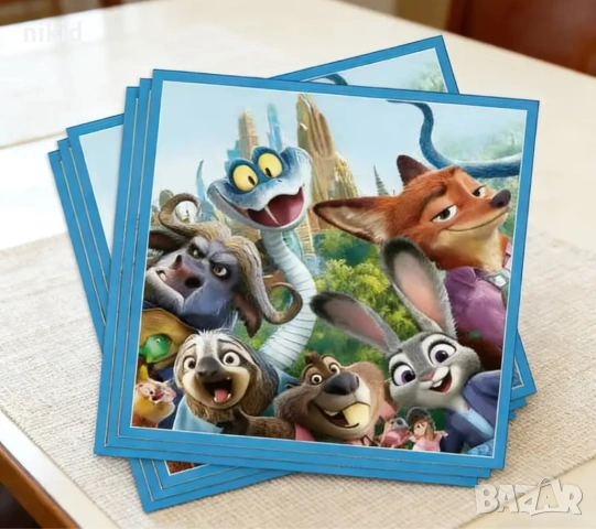 Зоотопия Зоотрополис Zootropolis 10 парти салфетки рожден ден