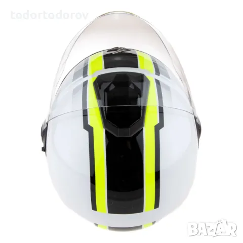 Скутер мото каска Scorpion Exo-City II VAL Fluo/White,вградени очила, снимка 2 - Аксесоари и консумативи - 49993272