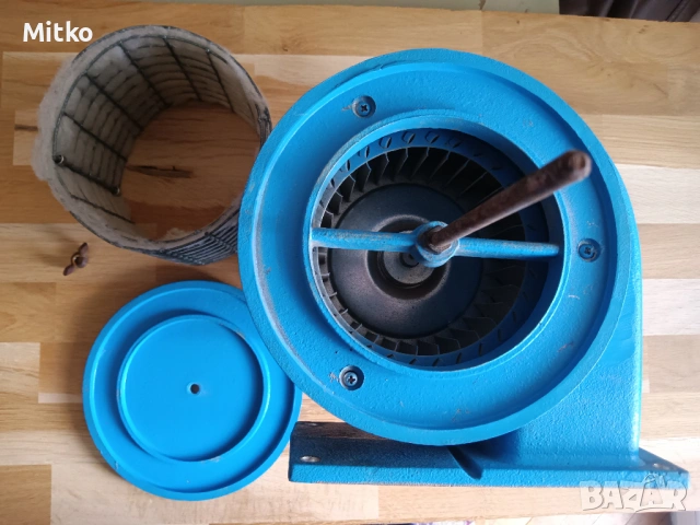 Малък турбинен охладител с филтър марака Moro с електромотор трифазен, снимка 5 - Електродвигатели - 53947222