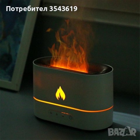 2023 Дифузер Овлажнител за Въздух 3D LED Камина овлажнител огън арома, снимка 8 - Други - 39348493