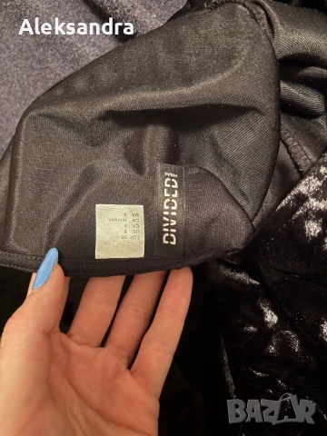 Черна кадифена рокля, снимка 3 - Рокли - 50458986