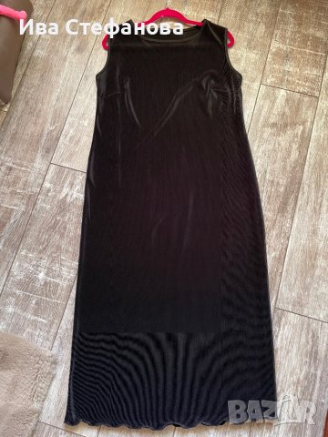 Нова дълга ежедневна черна рипс плисе еластична рокля рипс 44 нолер , снимка 9 - Рокли - 37612454
