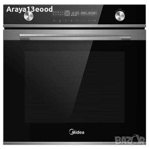 Фурна за вграждане с микровълнова печка Midea MEK45KIX - 2 в 1, 50 л, 8 функции, Easy Clean