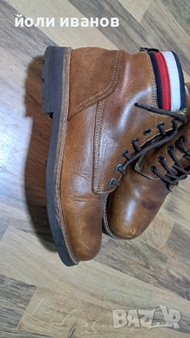 TOMMY HILFIGER-кожени зимни обувки 40 номер, снимка 2 - Ежедневни обувки - 52295285