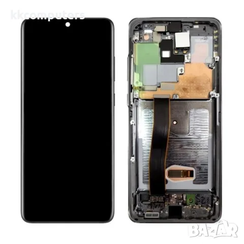 LCD Дисплей за Samsung SM-G988F S20 Ultra / GH82-22327A / 22271A / Тъч скрийн / Черен / Assembled / 