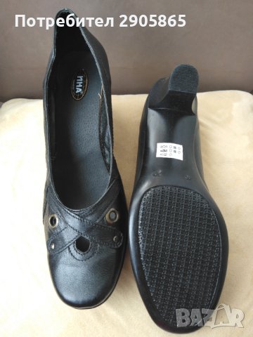 Нови кожени български обувки, снимка 5 - Дамски обувки на ток - 42300193