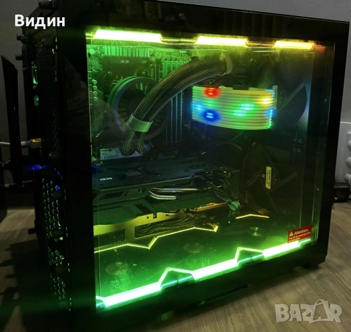 Гейминг компютър Ryzen 5 5600G | 16GB RAM | RGB | Водно охлаждане, снимка 7 - Други - 52828157