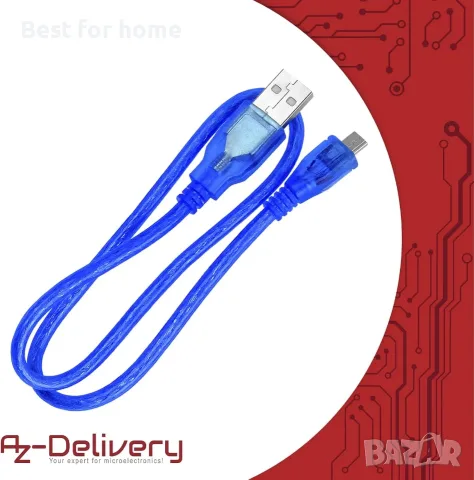 AZDelivery Разширителен щит за батерия, 18650, V3, с USB кабел, снимка 3 - USB кабели - 55884373