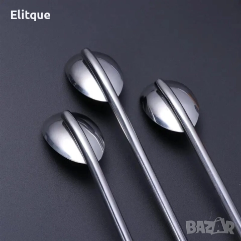 Комплект от 6 броя метални лъжици със сламки 2в1 + ПОДАРЪК ЧЕТКА  -  ПРОМОЦИЯ -, снимка 10 - Други - 52903157