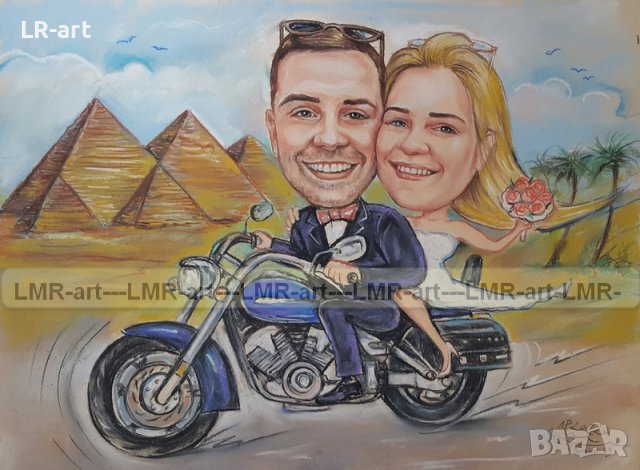 КАРИКАТУРИ и ШАРЖ, ръчно рисувам с пастели., снимка 3 - Картини - 39195777