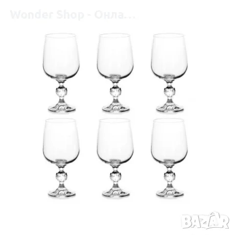 🍷 Комплект от 6 чаши за червено вино Bohemia Sterna, 340мл – Елегантност и качество за всяко събити, снимка 2 - Чаши - 49162189