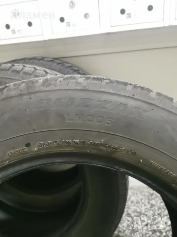 4 бр. зимни Bridgestone 225 65 17 ДОТ 21г., снимка 3 - Гуми и джанти - 56513434