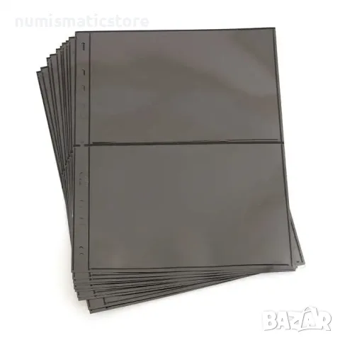 Leuchtturm Optima - 2S черни листа- четири банкноти опаковка от 10 броя