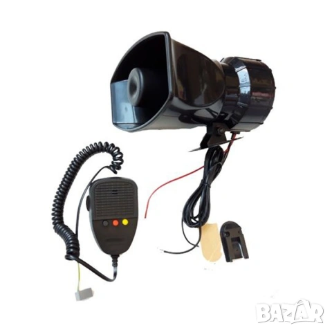 Сирена с мегафон микрофон и 3 сигнални мелодии, снимка 7 - Аксесоари и консумативи - 53884430