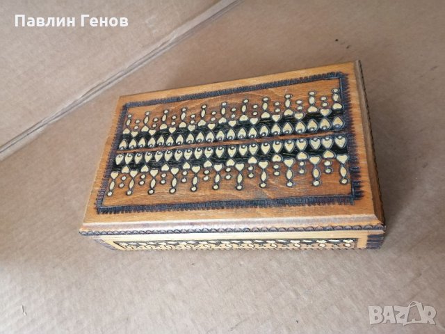Стара дървена кутия за цигари – табакера, снимка 2 - Антикварни и старинни предмети - 35291033