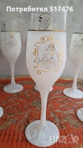 2 комплекта за вино и шампанско Murano , снимка 10 - Други стоки за дома - 51941868