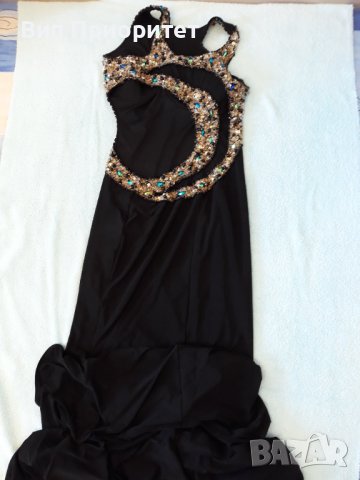 Скъпа , много скъпа вечерна тежка рокля с камъни , дълга , елегантна , за най-изискана дама, снимка 5 - Рокли - 37344146