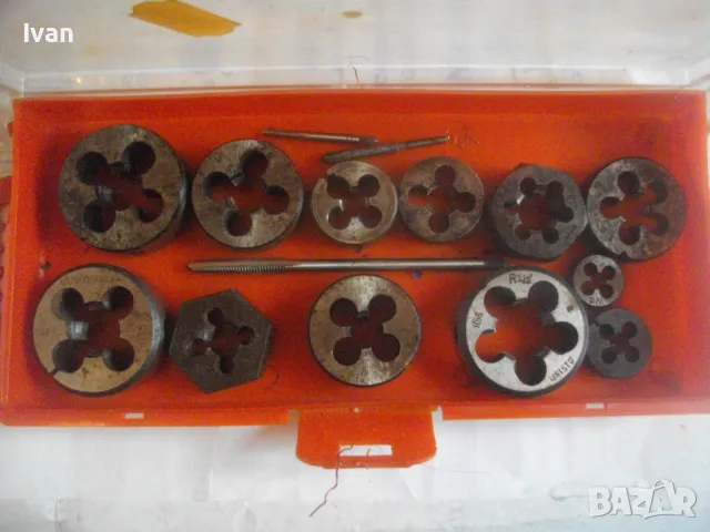 КОМПЛЕКТ 15 БРОЯ ГОЛЕМИ РЕЗБОНАРЕЗНИ ПЛАШКИ И МЕТЧИЦИ ДО М16 - 1/2 ЦОЛ, снимка 2 - Други инструменти - 48921927