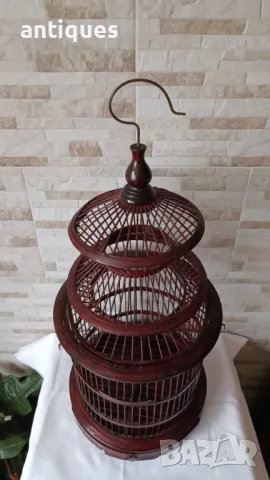 Стар китайски дървен кафез - ръчна изработка - рядък модел - 19в., снимка 9 - Антикварни и старинни предмети - 50190367