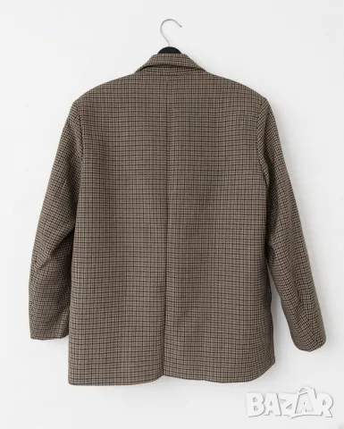 Дамско двуредно сако Zara, каре, размер M (отлично състояние), снимка 7 - Сака - 56086324