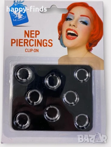 парти клип-он 'пиърсинг' за хелоуин и тн, снимка 1