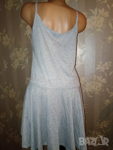 Bik Bok -L- Нова лека лятна рокля от тънко трико в сиво , снимка 4 - Рокли - 37481193