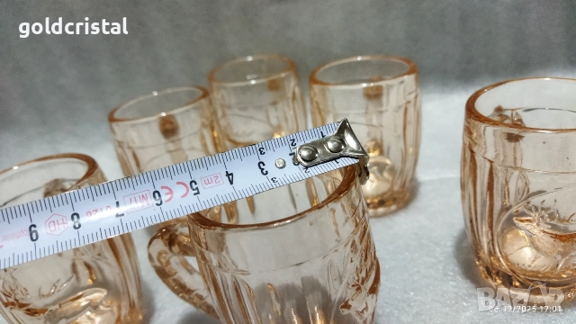 стари стъклени чаши цветно стъкло , снимка 5 - Антикварни и старинни предмети - 52673894