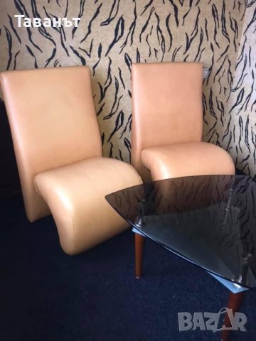 Стол от естествена кожа /2 броя/