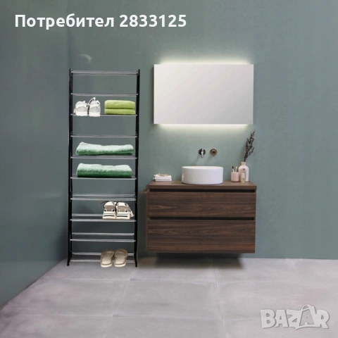 Метален органайзер за обувки XXL, 10 нива, за 30 чифта, снимка 4 - Етажерки - 53878605
