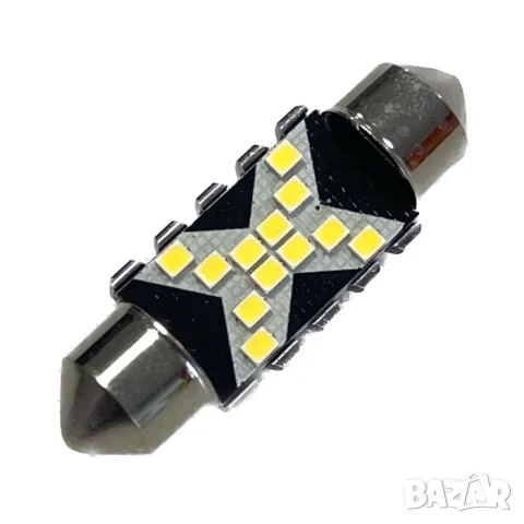 LED крушки софитни 36mm 12-24V 2 броя