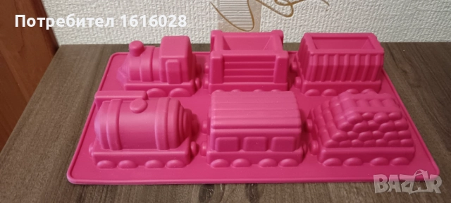 Силиконов молд с формички на влак - локомотив с вагончета, снимка 6 - Декорация за дома - 47815168