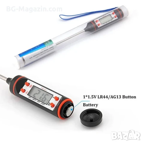 Кухненски електронен термометър за готвене месо мляко вода чай готвене сонда еър фрайър Airfryer , снимка 3 - Други - 51028710