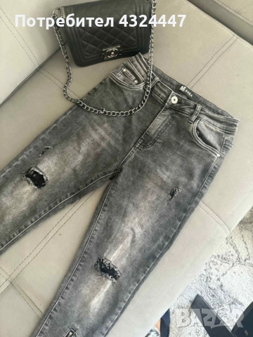 Дамски еластични дънки, размер М, снимка 2 - Дънки - 52447361