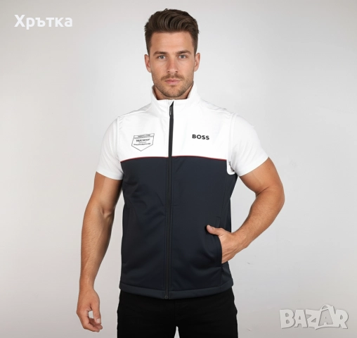 Porsche Motorsport x Boss Softshell Vest - Оригинален мъжки елек размер M-L, снимка 2 - Якета - 49192289