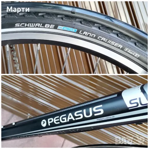 Немски велосипед Пегасус*27скорости*Рамка-52см*28цола*Лед Светлини, снимка 4 - Велосипеди - 48372293