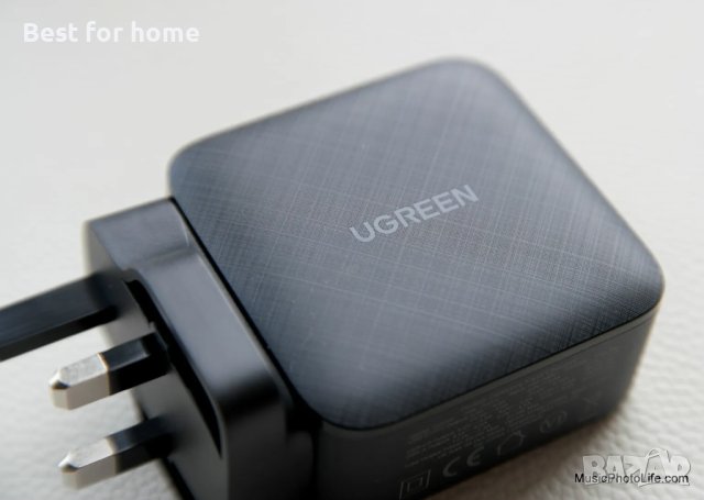 Зарядно устройство 220V UGREEN CD224, 65W, GaN, 3xUSB-C, 1xUSB-A, PD, QC бързо зареждане, снимка 5 - Друга електроника - 42312129