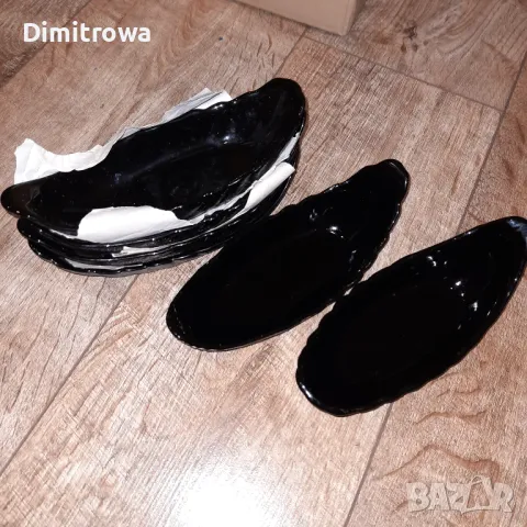 Черно стъкло 6бр купучки