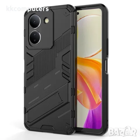 За vivo Y36 4G / Y36 5G Удароустойчив TPU PC Калъф със Стойка и Скрийн Протектор – 7 цвята