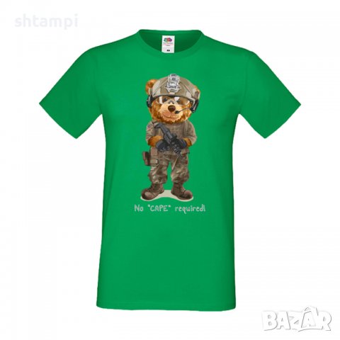 Мъжка тениска  bear No CAPE required,Мече,Меченце,Животно, Играчка,Изненада,Подарък,Повод,, снимка 8 - Тениски - 37293740