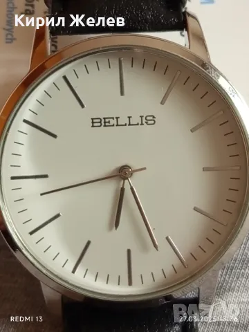 Чисто нов дамски часовник BELLIS QUARTZ JAPAN с кожена каишка стилен дизайн 49829, снимка 5 - Дамски - 49661501