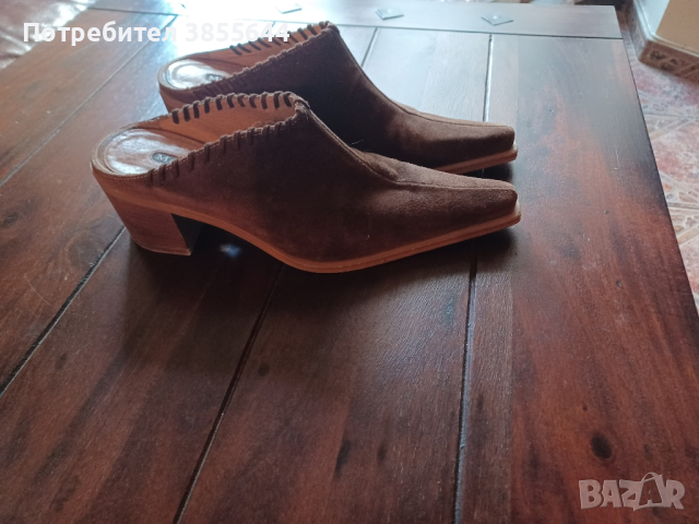 Чехли естествен велур Marc O Polo, снимка 3 - Сандали - 44595256