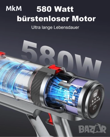 580W мощна вертикална безжична прахосмукачка Aujun J10. , снимка 4 - Прахосмукачки - 54055216
