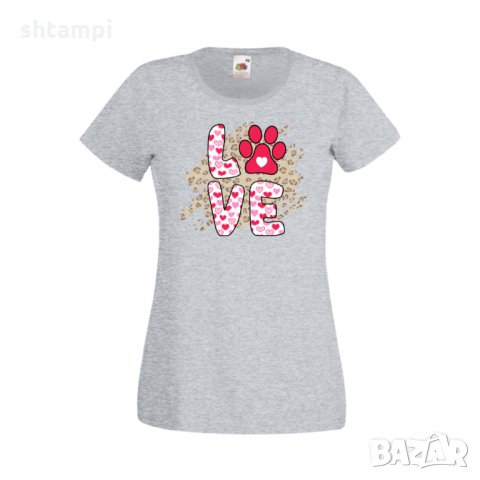 Дамска тениска Свети Валентин Dog Love 1, снимка 3 - Тениски - 35646929